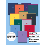 Тетрадь BG 48 лист. 12 шт. (Алгебра, Английский язык, Биология, Физика, География, Геометрия, Химия, Информатика, История, Литература, Обществознание, Русский язык)