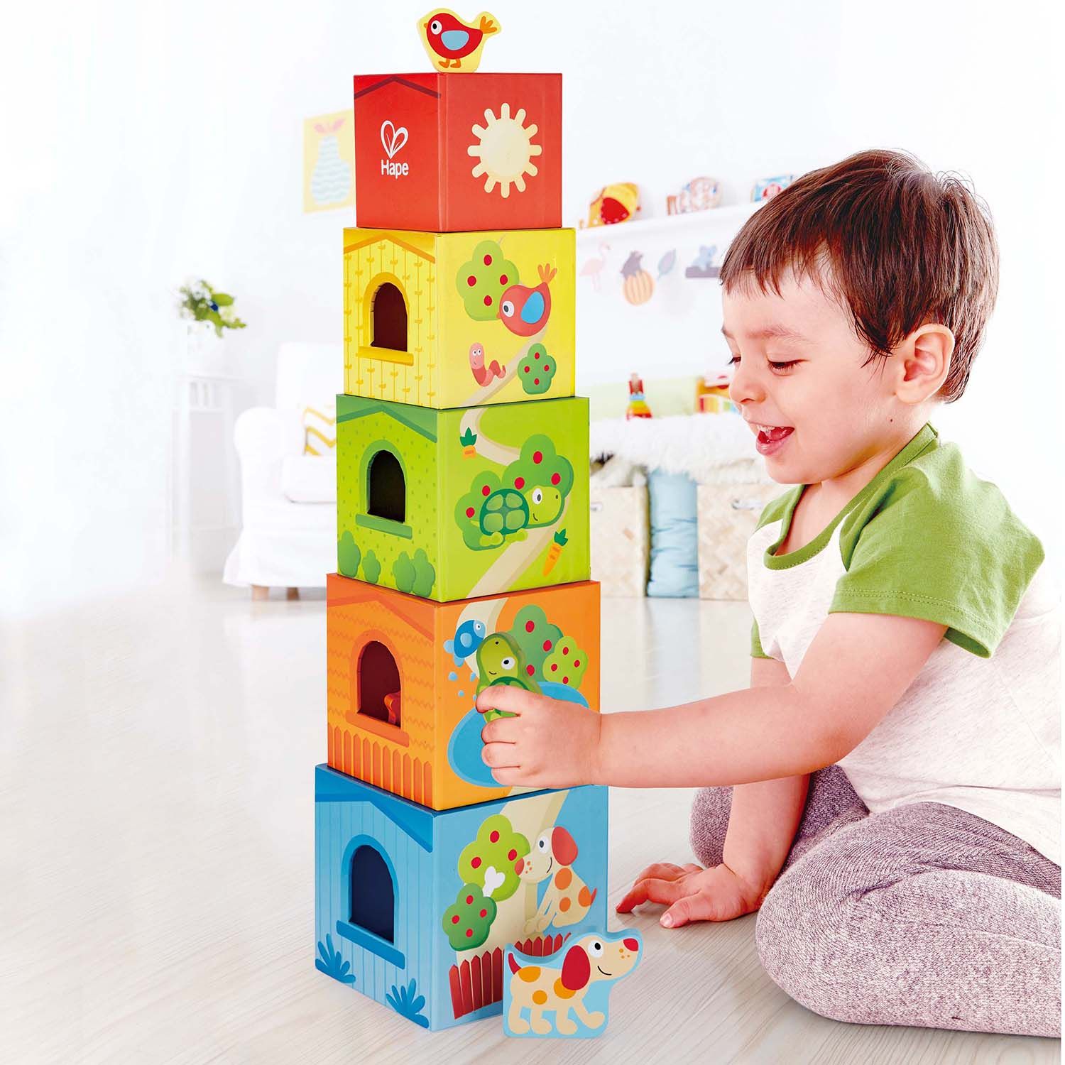 Игрушка Hape кубики Кубики Башня Дружбы - фото 5