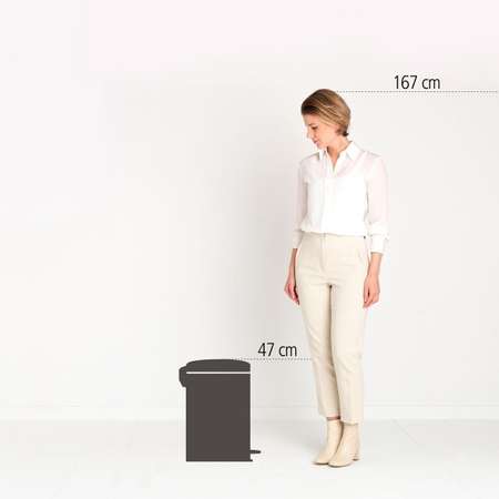 Бак мусорный Brabantia NewIcon с педалью светло-коричневый 20л 234026