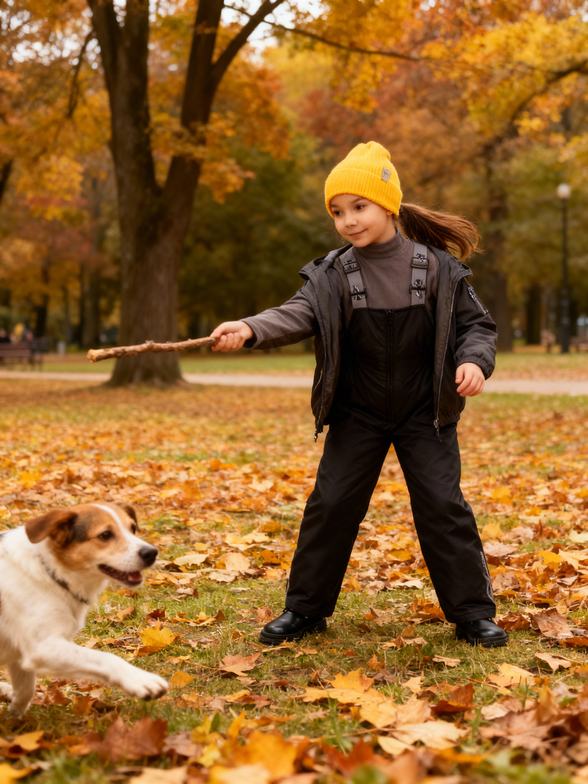 Полукомбинезон Arctic kids 60-006/2 черный - фото 5