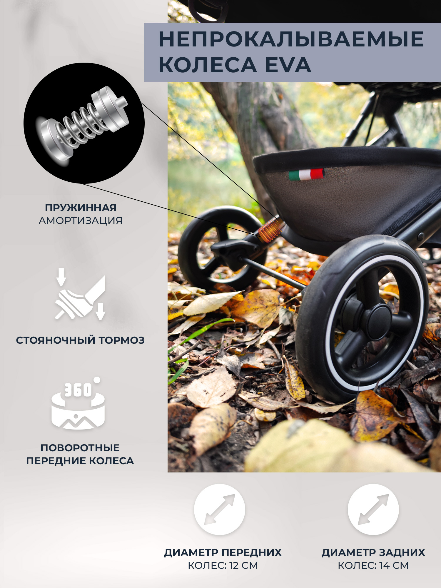 Коляска прогулочная Sweet Baby синий - фото 7