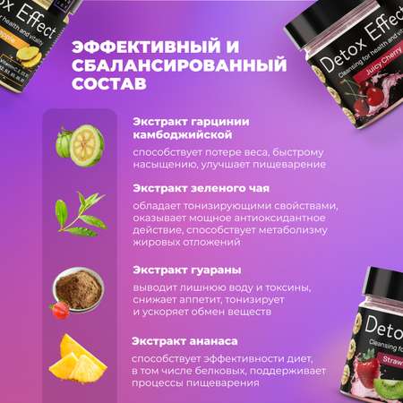 Дренажный напиток FIT AND JOY Детокс для похудения набор 3шт