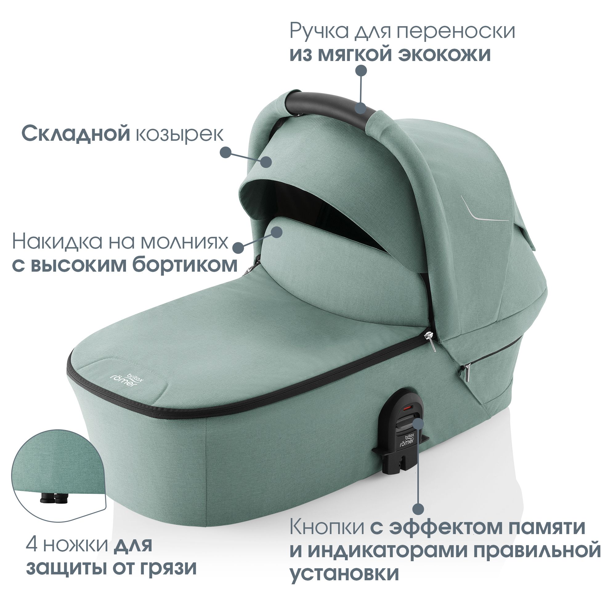Коляска 2в1 Britax Roemer Smile 5Z jade green - фото 4
