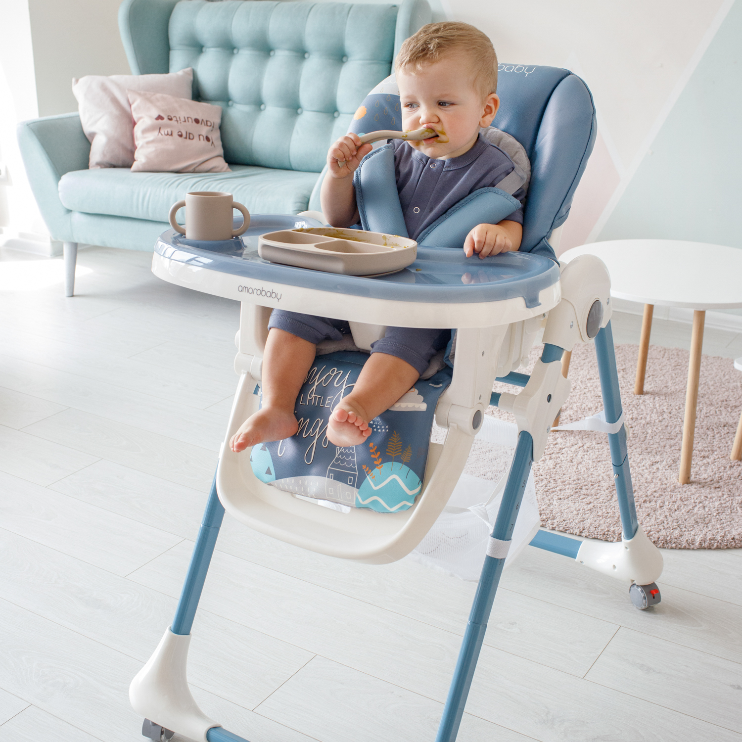Стульчик для кормления Amarobaby Enjoy классический - фото 13