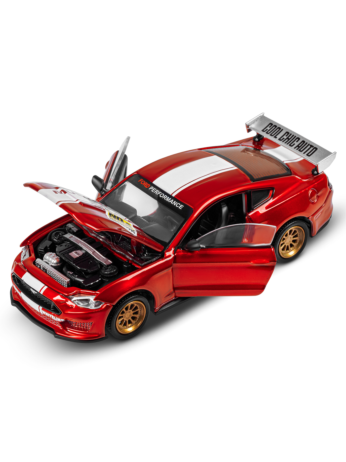 Автомобиль АВТОпанорама Ford Mustang Сборная модель 1:42 JB1251727 - фото 16