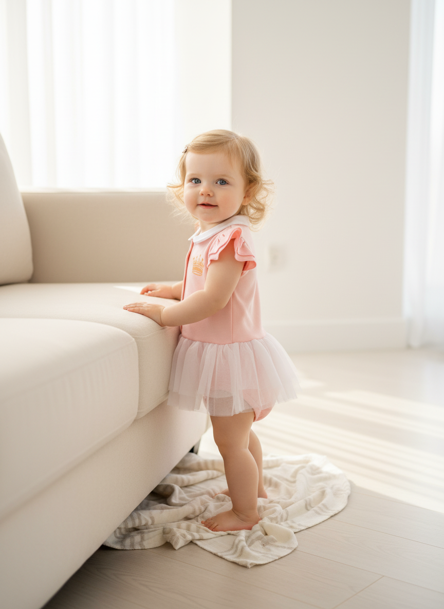 Боди с юбкой Югтекстильторг 016-129/Белый,розовый - фото 5