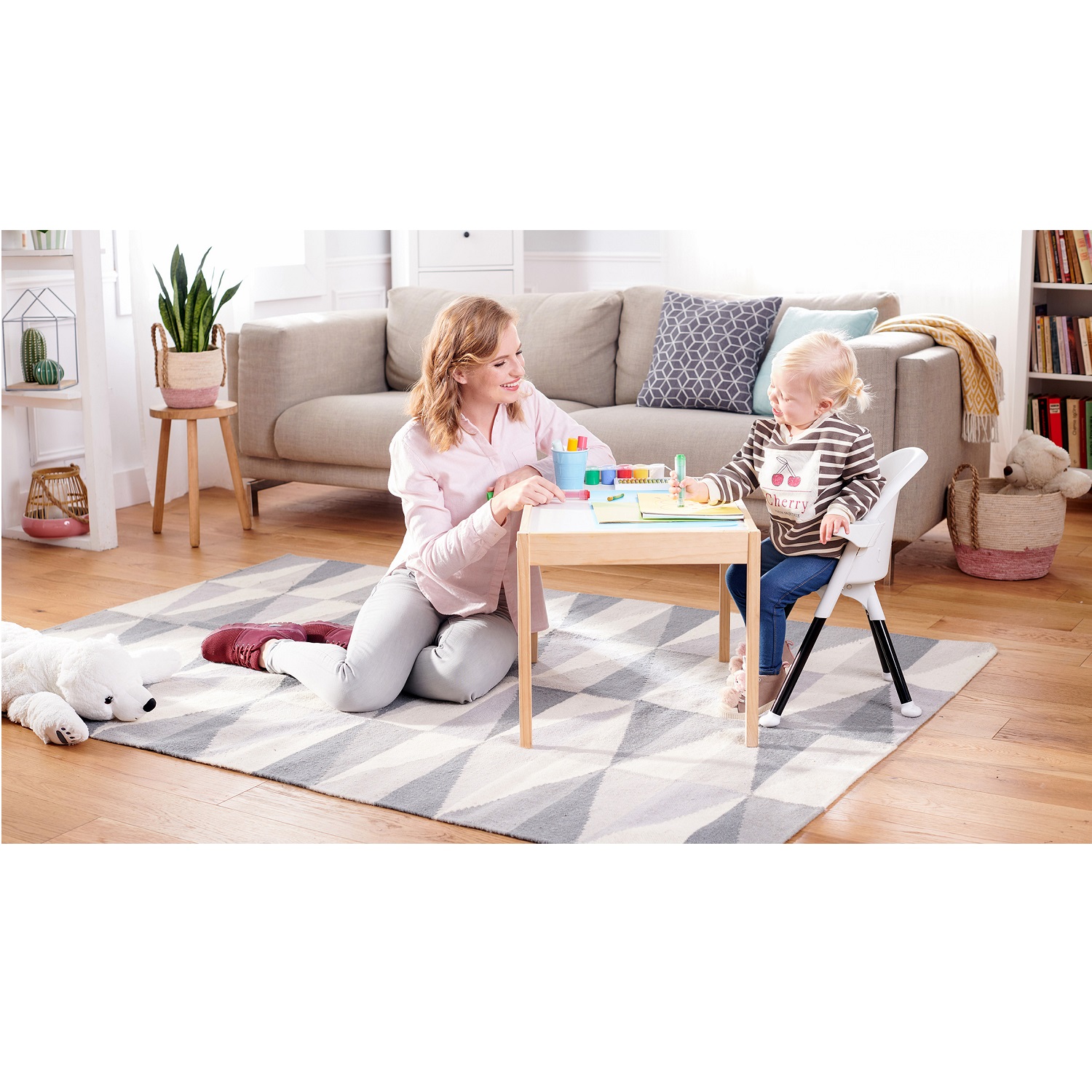 Стульчик для кормления Kinderkraft Pini Grey трансформер - фото 19