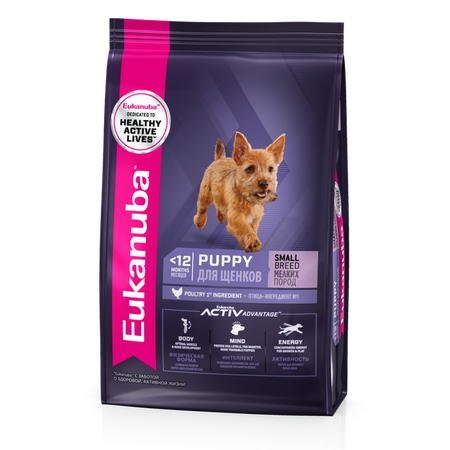 Корм Eukanuba Dog 3кг для щенков мелких пород сухой