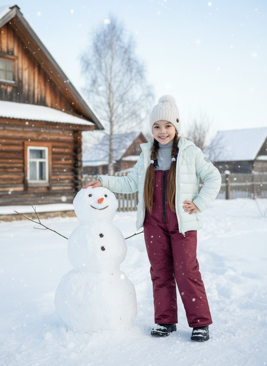 Полукомбинезон Arctic kids 60-015/1 бордо - фото 3