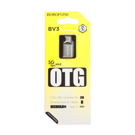 OTG адаптер Borofone BV3 USB-A/Type-C