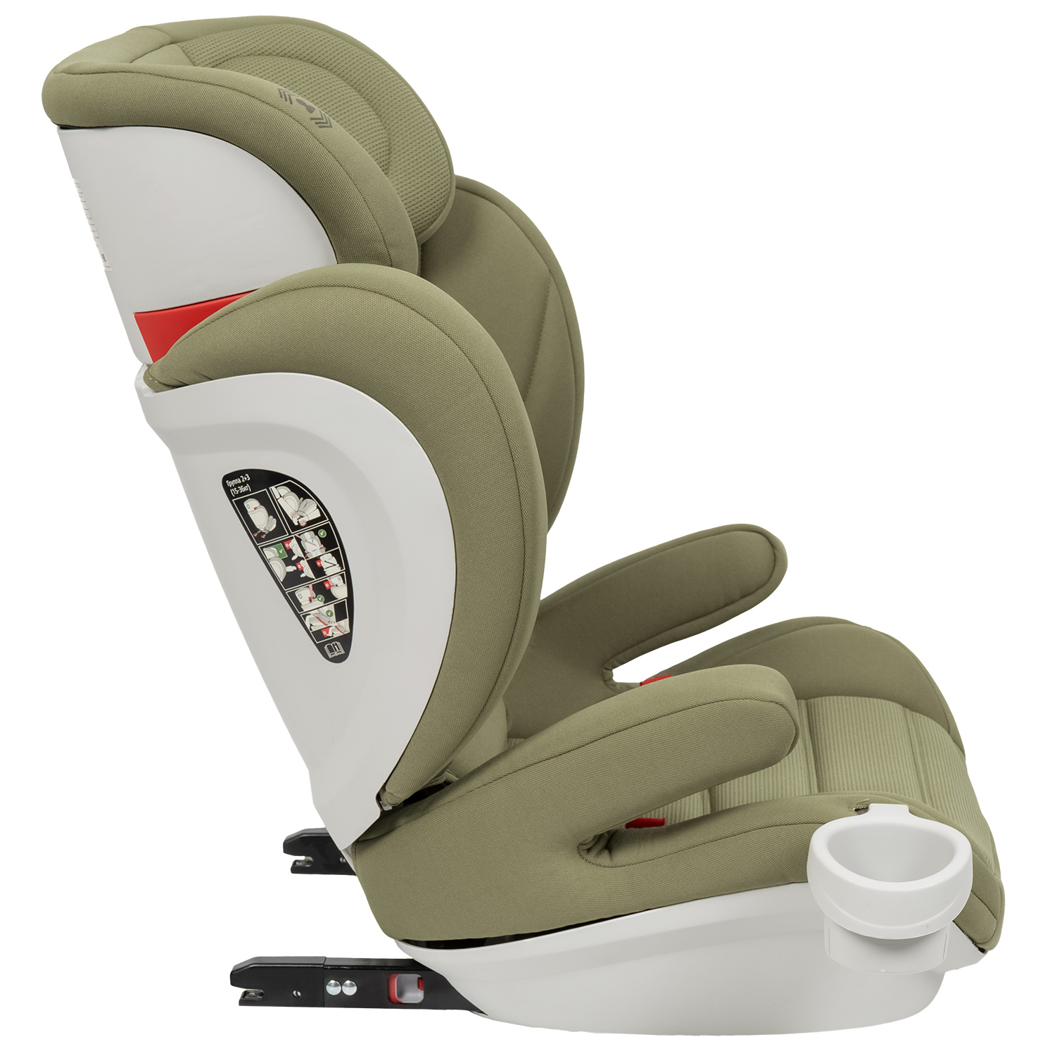 Автокресло Costa YB802A Isofix 2/3 (15-36 кг) хаки - фото 6