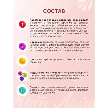 БАД Арт Лайф Тиреобаланс Поддержка щитовидной железы 90 таблеток