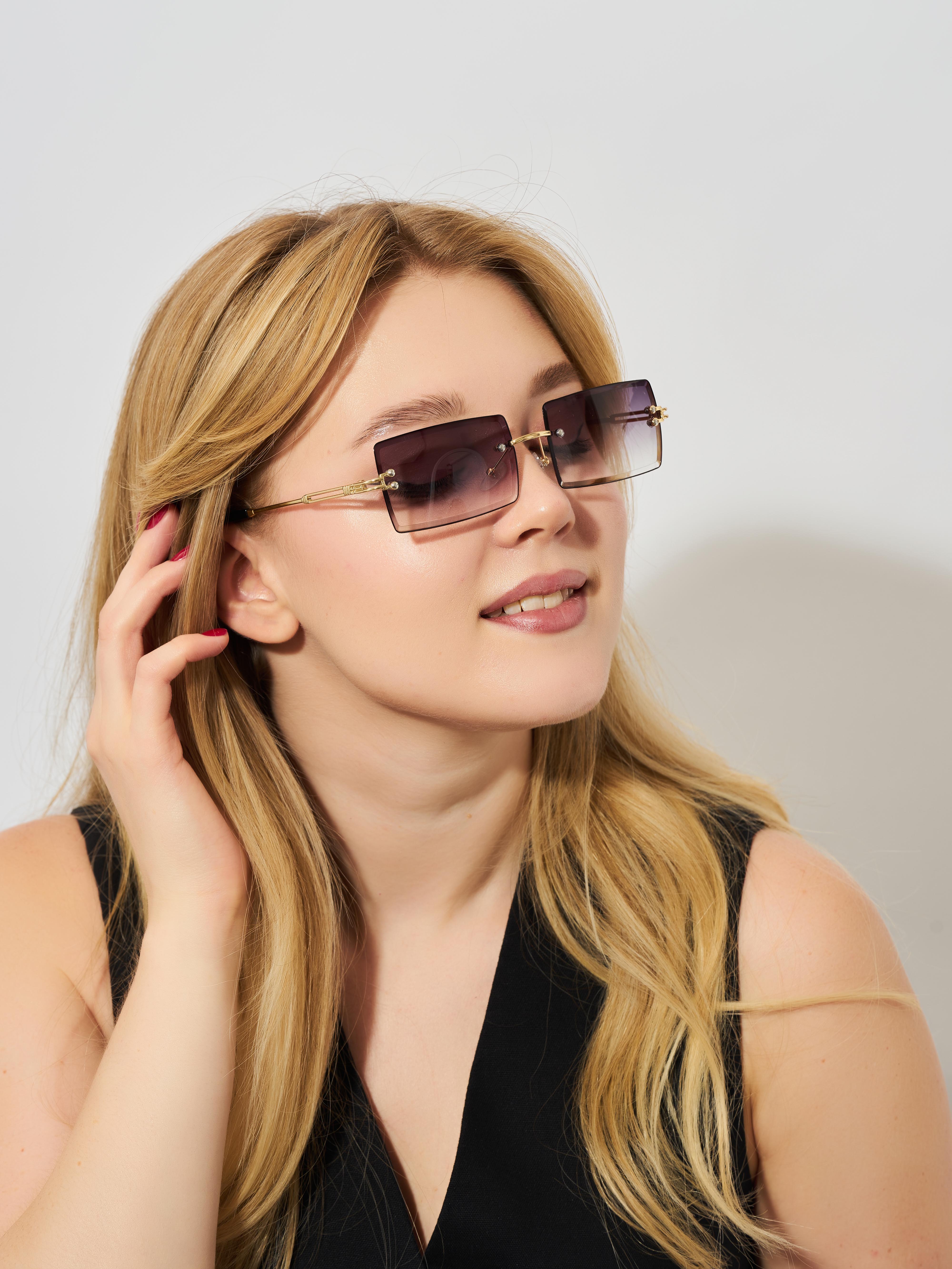 Солнцезащитные очки прямоугольные SUNNY GLASS O00035-1 - фото 2