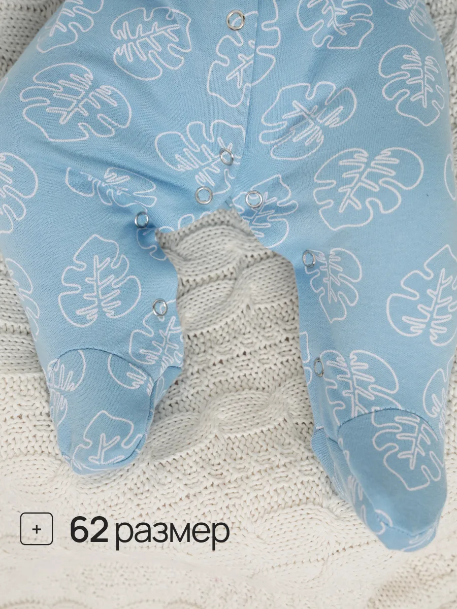 Комбинезон 3 шт Супер Пупс нбр/3пр/ком/сл/sk18синийлисточкиветочки - фото 15