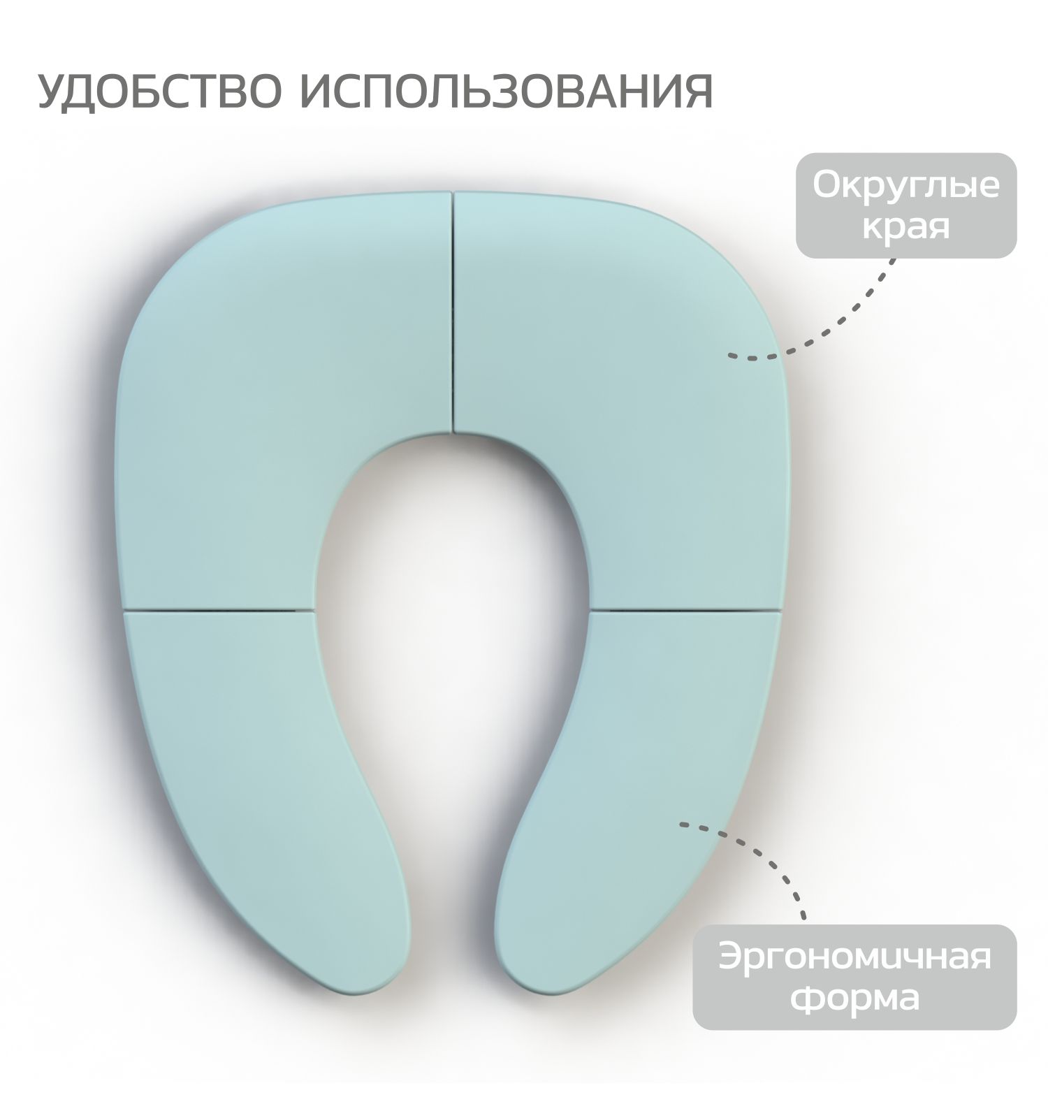 Накладка на унитаз BabyGo Smart seat голубой - фото 2