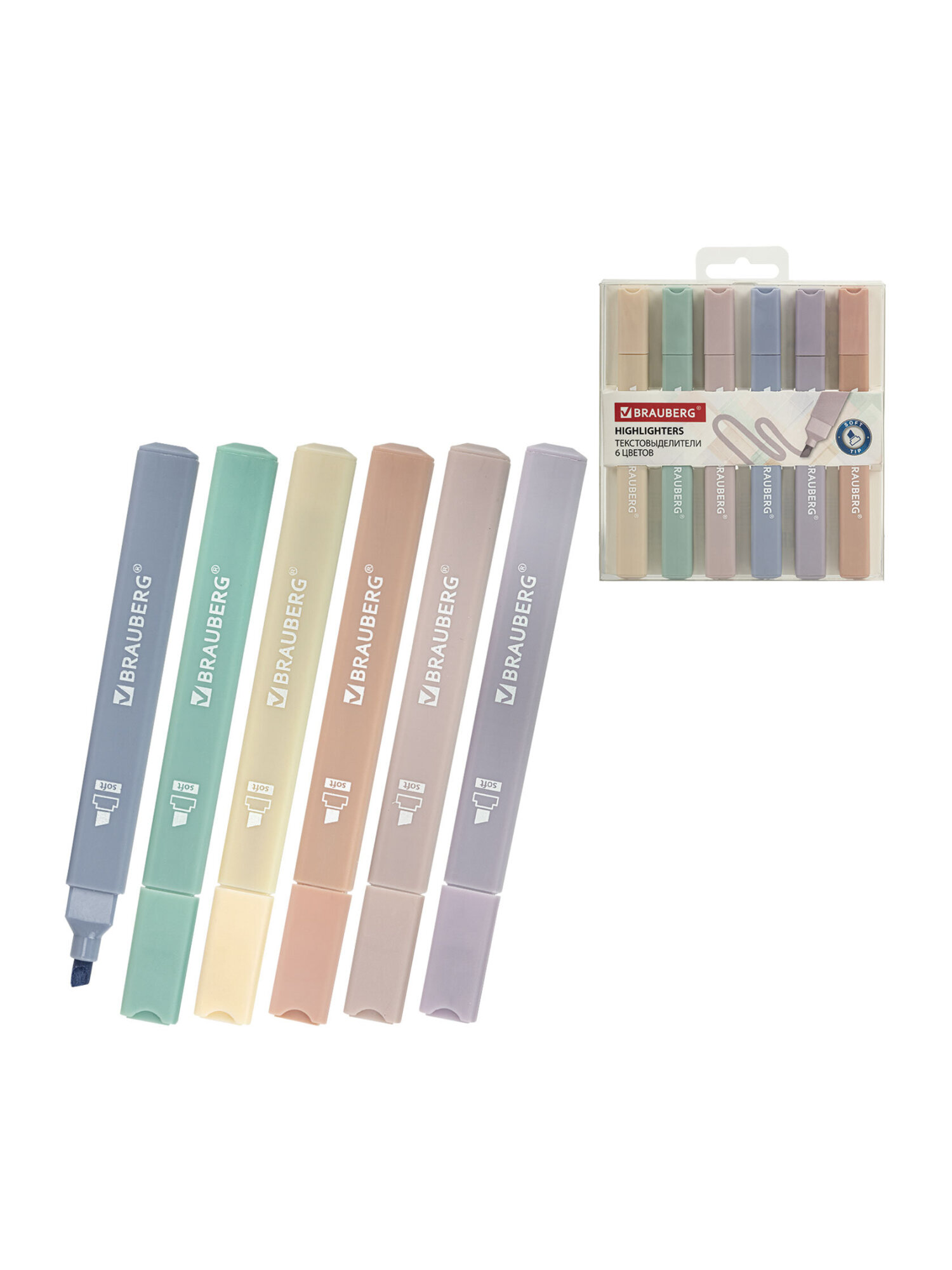 Текстовыделители Brauberg 6 шт. - фото 8