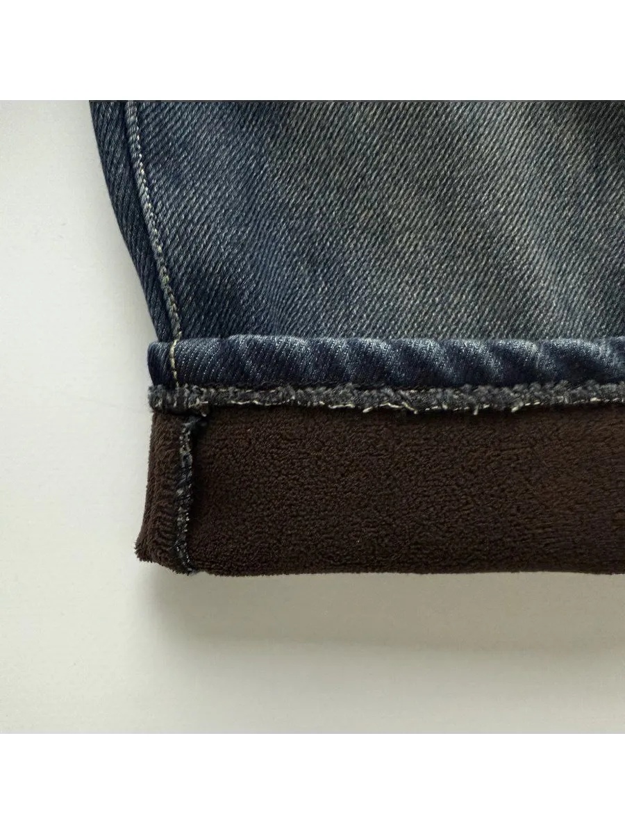 Полукомбинезон iUkoworld Джинсовый полукомбинезон на флисе детский - фото 3