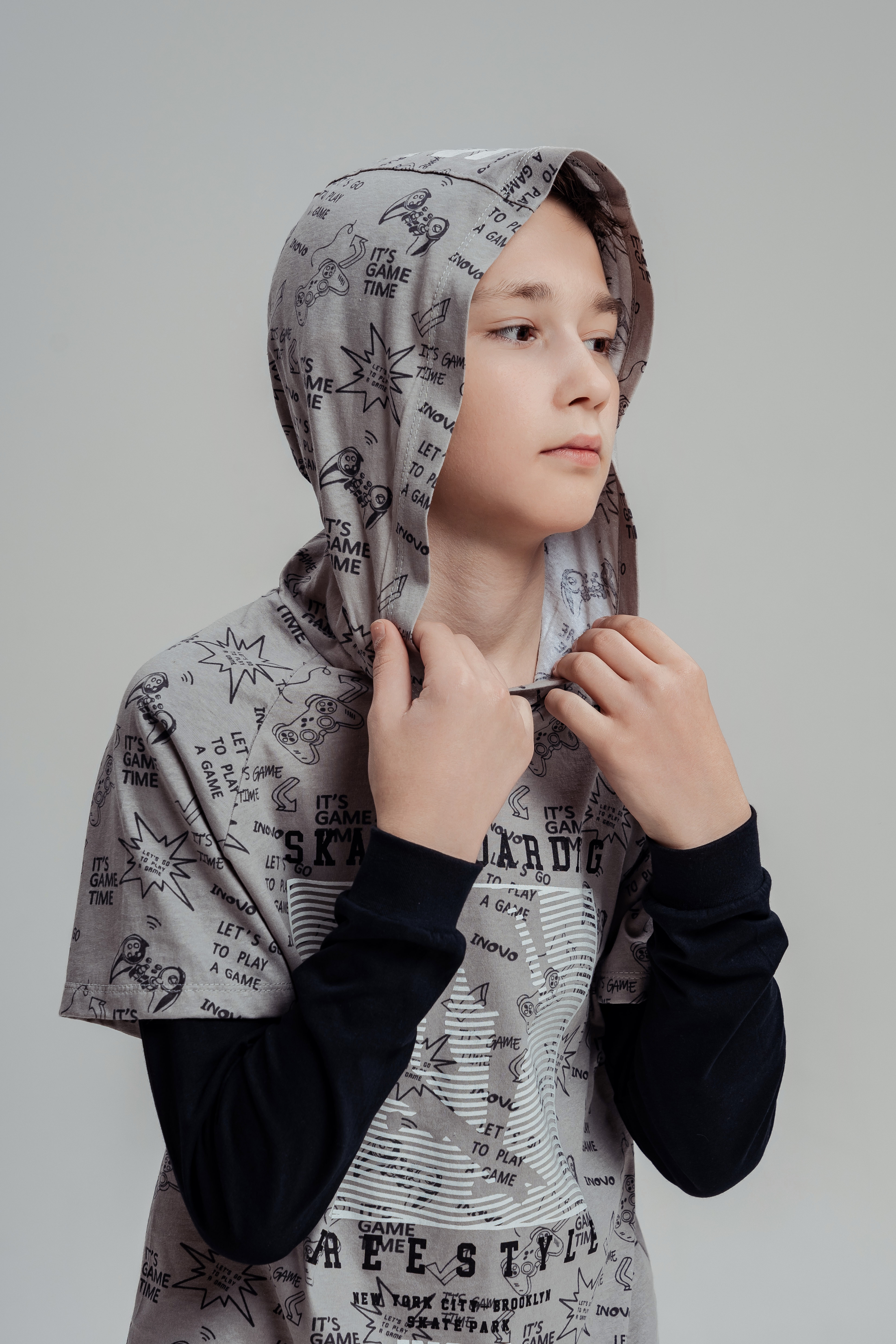 Худи ИНОВО GS1089/серый-Д - фото 4