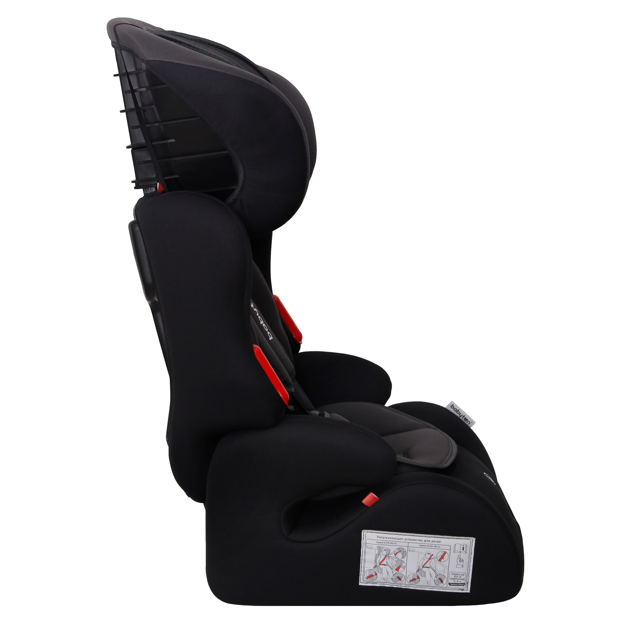 Автокресло Babyton Sirius I/II/III black-grey 1/2/3 (9-36 кг) - фото 15