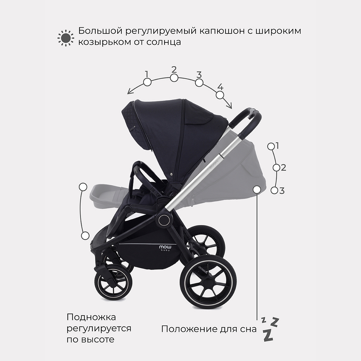Коляска 3в1 MOWbaby Zoom - фото 8