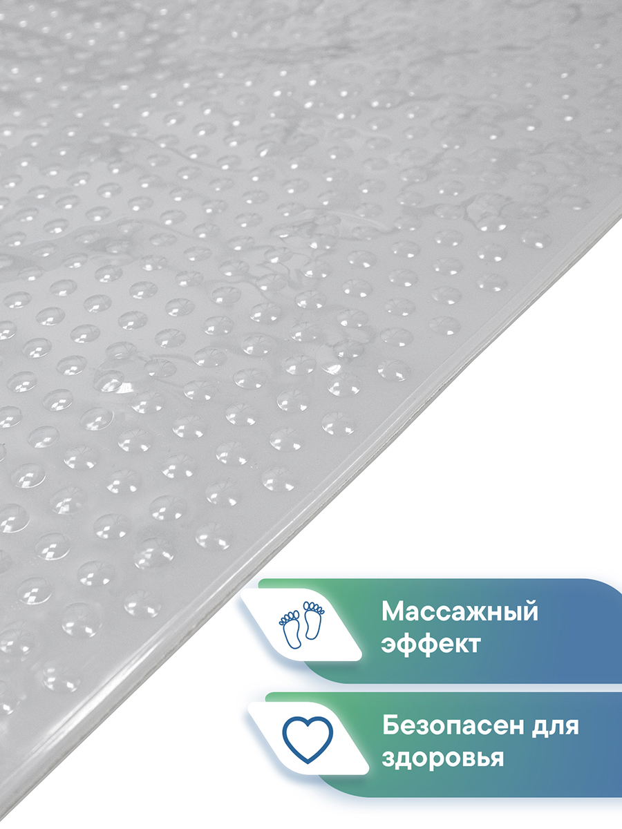 Коврик для ванной VILINA серый 0.38 x 0.68 см 1 шт. - фото 2