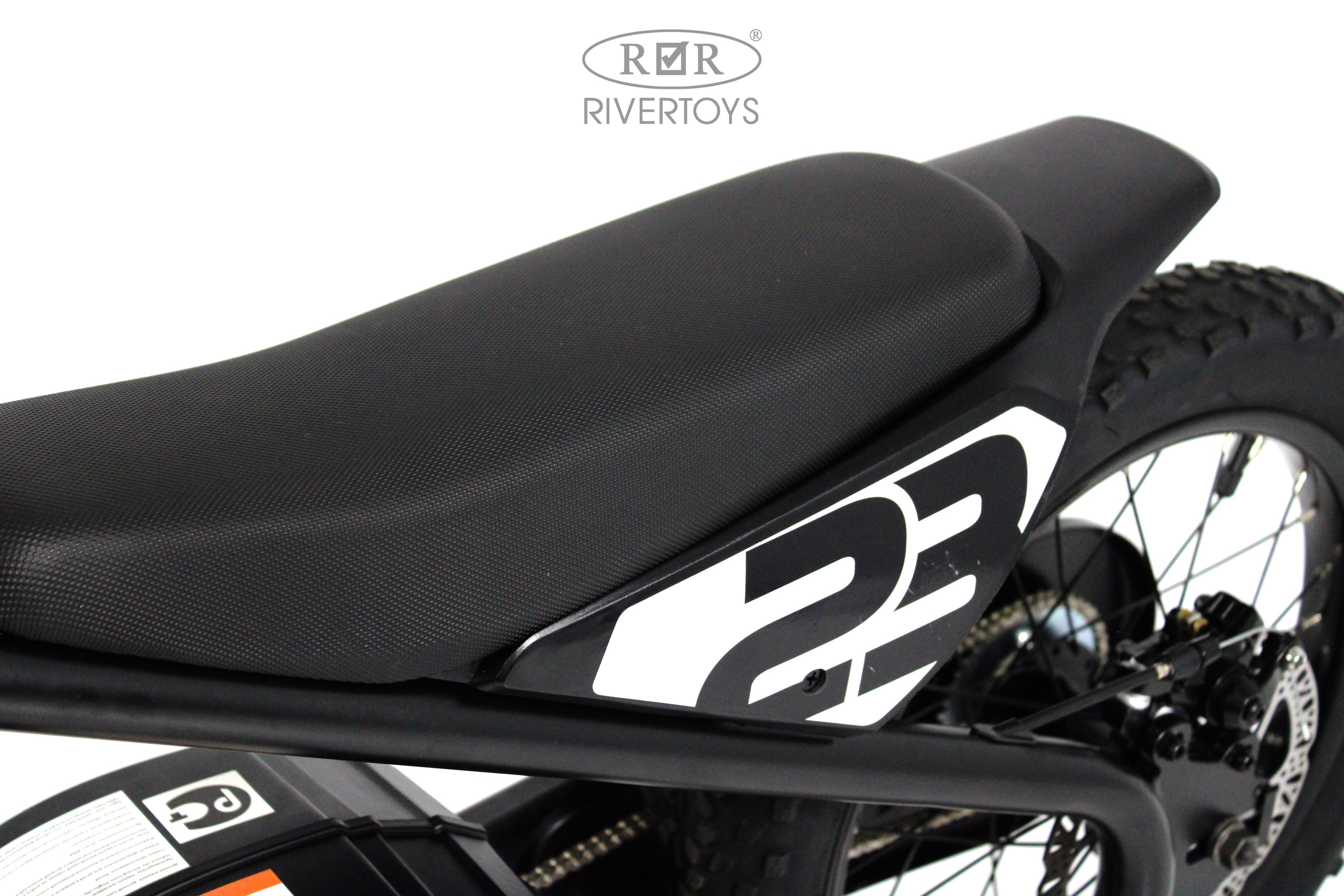 Электромотоцикл RIVERTOYS A001AA-MOTO-BLACK - фото 16
