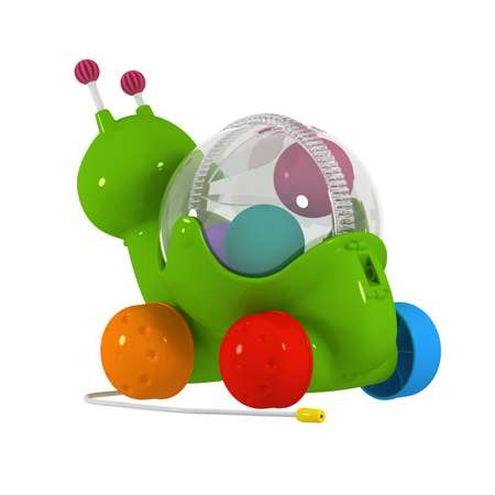 Игрушка STELLAR каталка Улиточка на веревочке