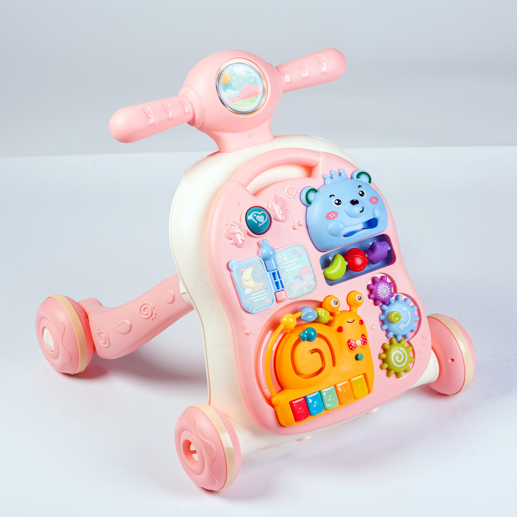 Каталка Babyhit с ручкой розовый - фото 10