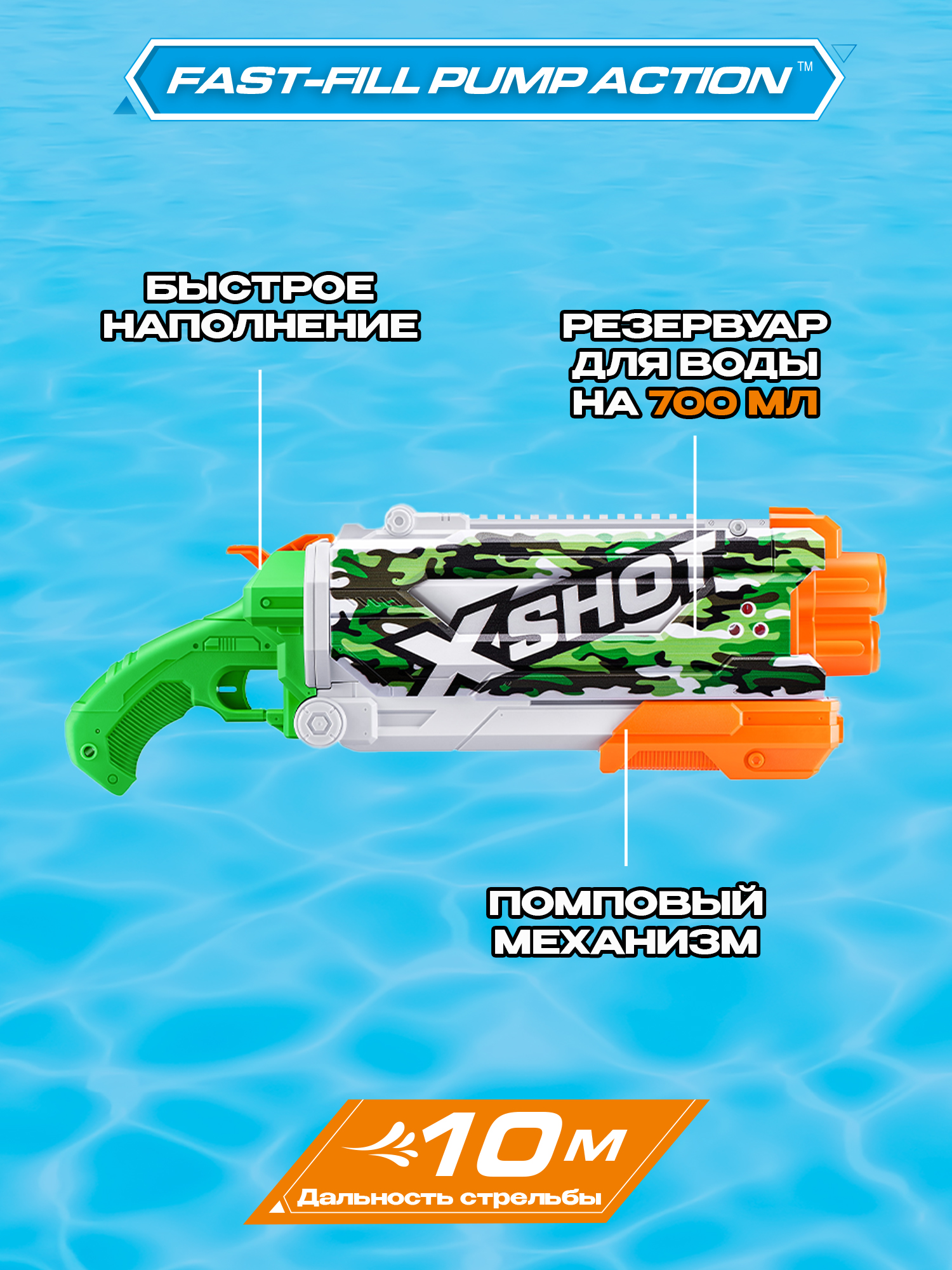 Бластер водный Zuru XSHOT  Skins Комбо - фото 2