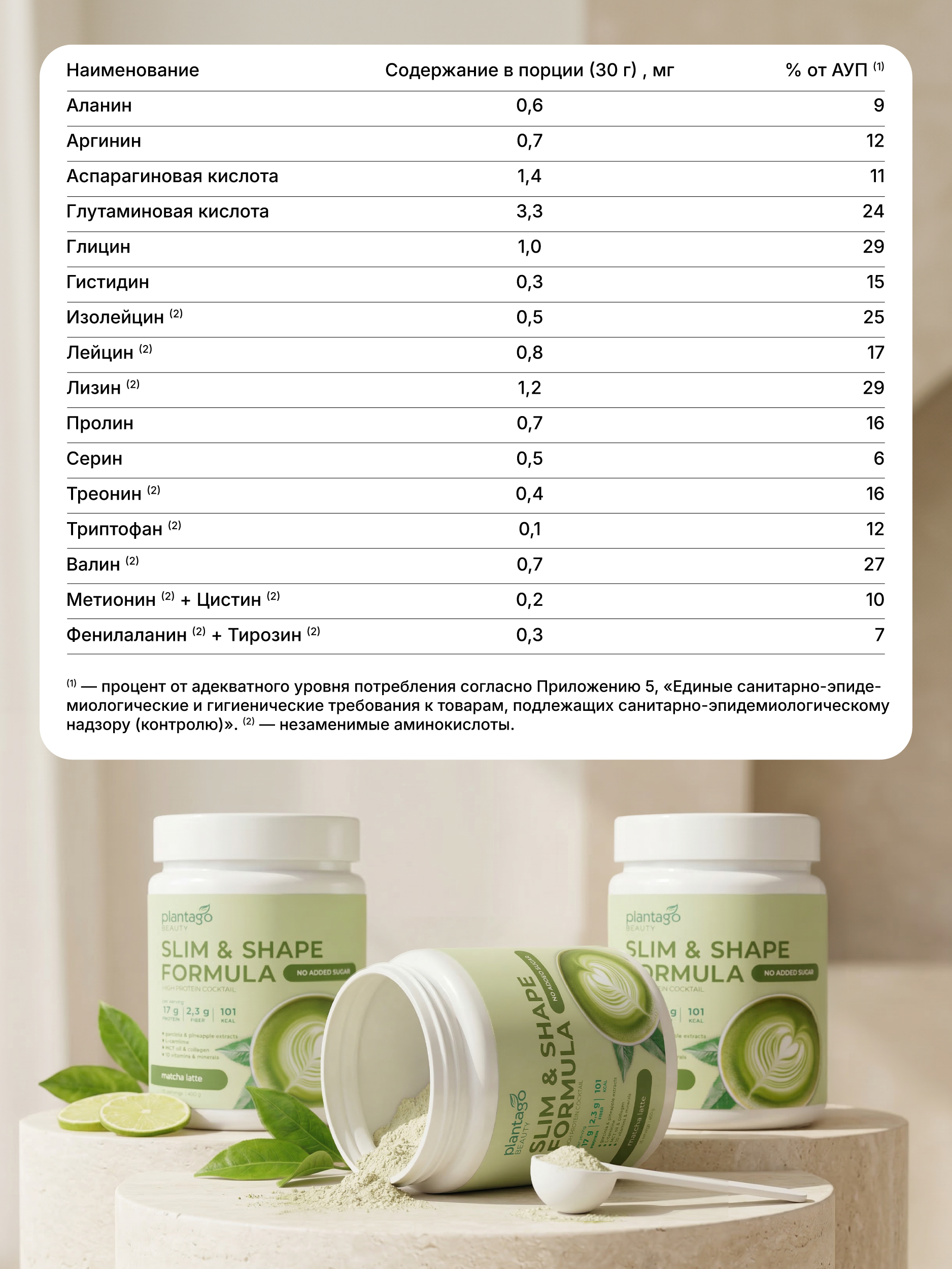 Slim shape formula «Матча-латте» Plantago 450 гр - фото 5