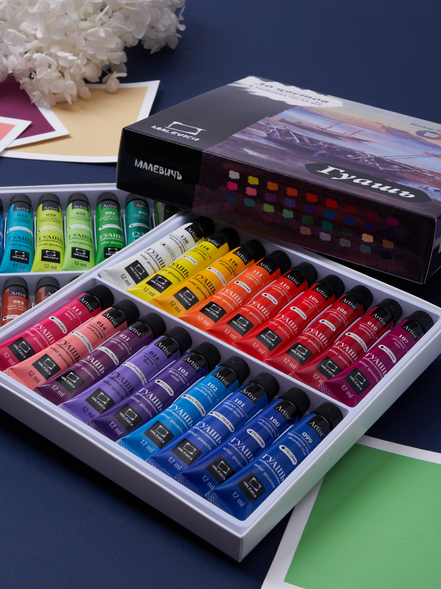 Краски гуашь Малевичъ 6 цв. - фото 2