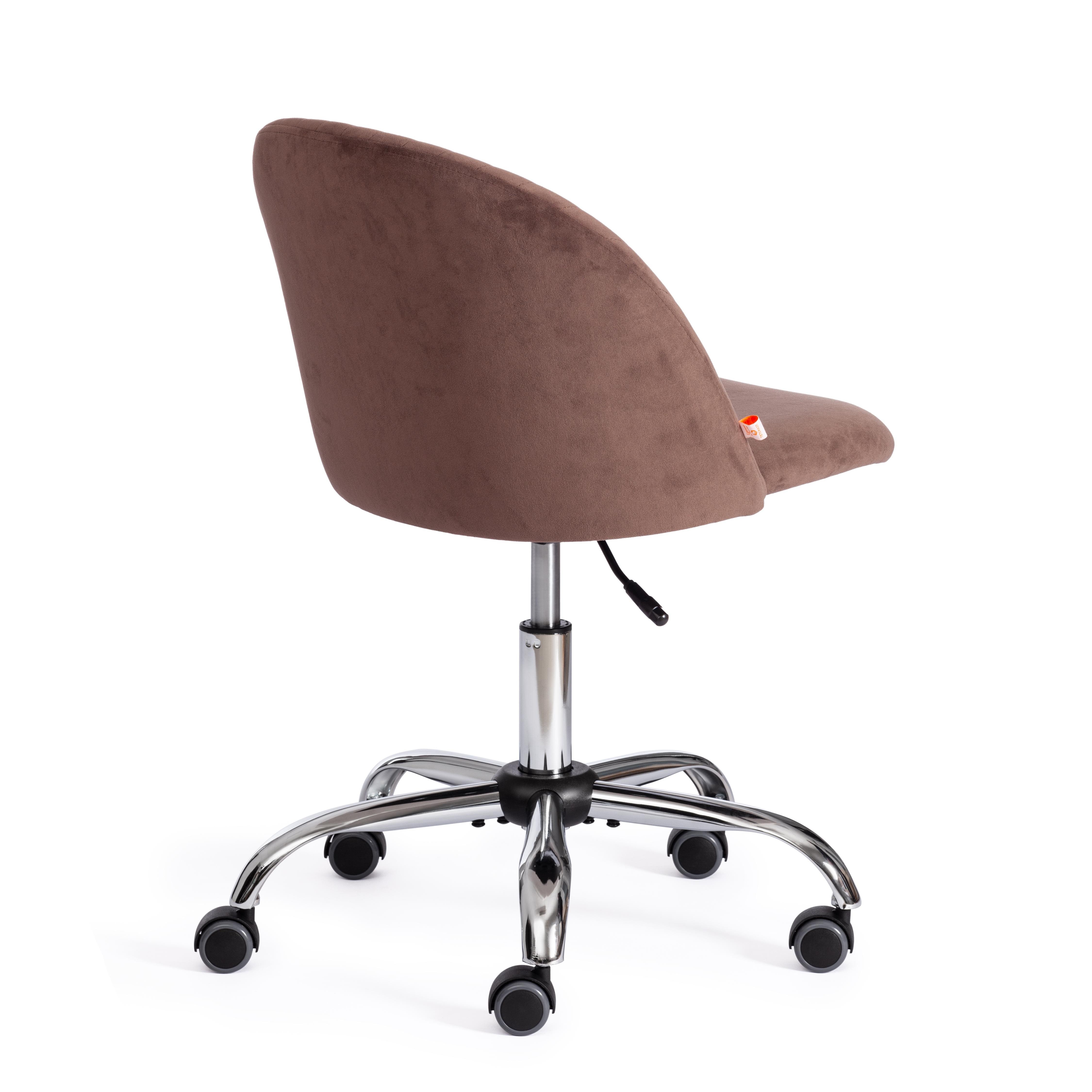 Компьютерное кресло TETCHAIR Мелоди флок коричневый - фото 4