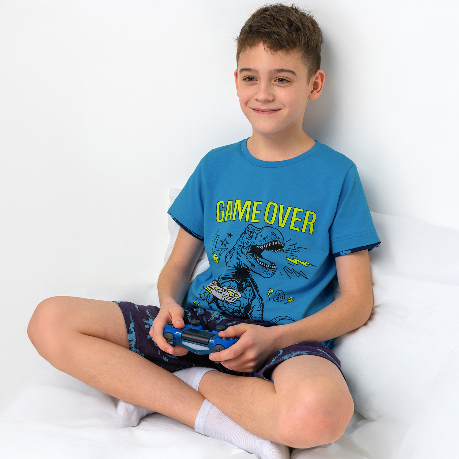 Пижама BONITO KIDS цвет голубой страна производства Узбекистан ⚡️ заказать за 663 ₽ в интернет-магазине Детский мир. Размеры в наличии . Бесплатная доставка. Читайте отзывы, характеристики, смотрите 10 фото SS6100голубой SS6100голубой - фото 10