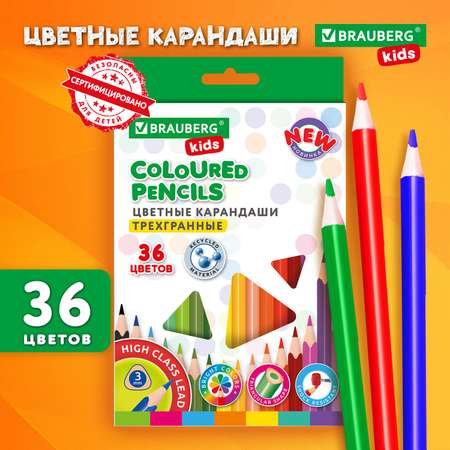 Карандаши цветные Brauberg 36 шт.