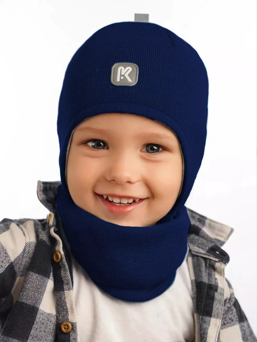 Шапка и снуд ПриКиндер U-Sp232724 Цвет: Синий - фото 1