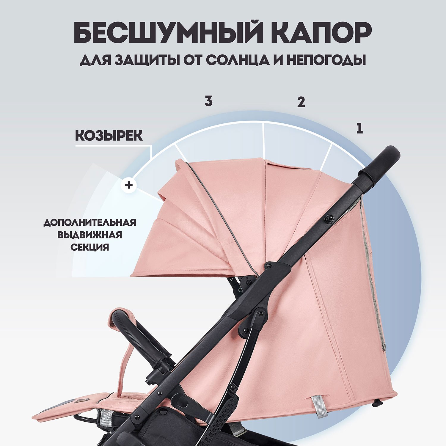 Коляска прогулочная Nuovita Fiato розовый - фото 4