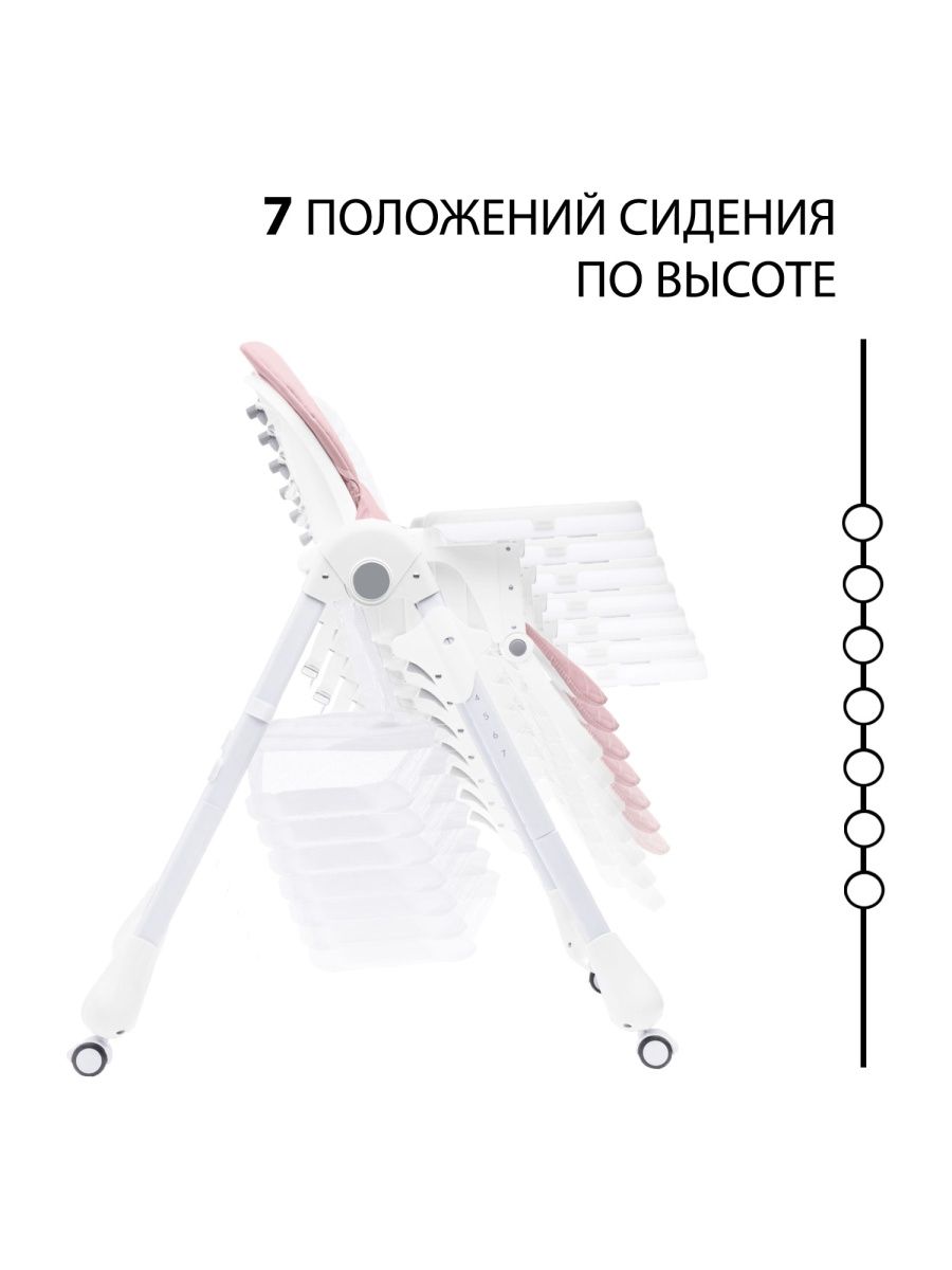 Стульчик для кормления TOMMY Wow wow розовый - фото 6