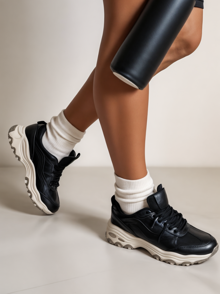 Изображение товара Кроссовки RIDLSTEP для девочки высокие черные тренд 2025 года