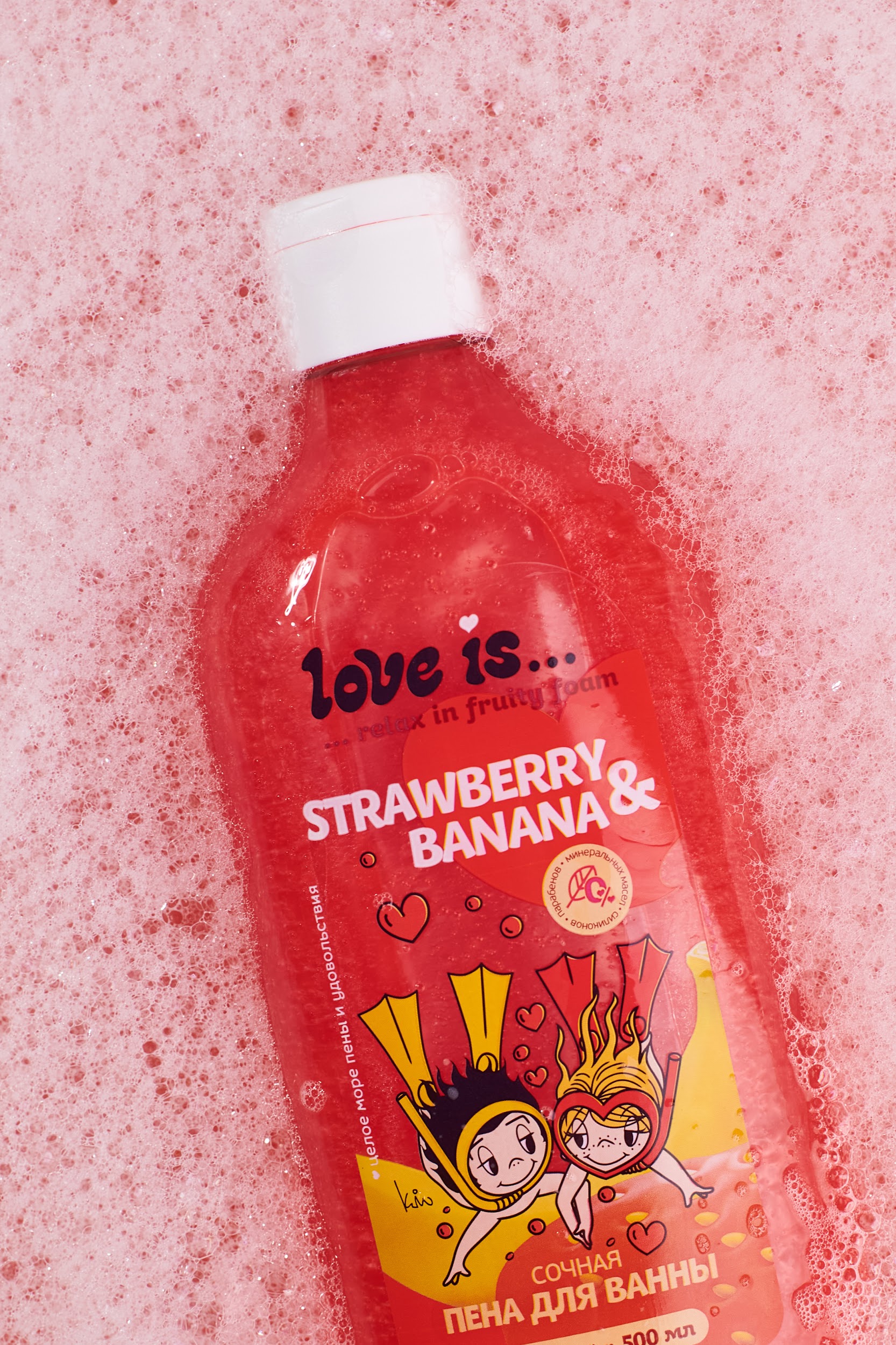 Пена Love is.. Strawberry and Banana 500 мл - фото 1