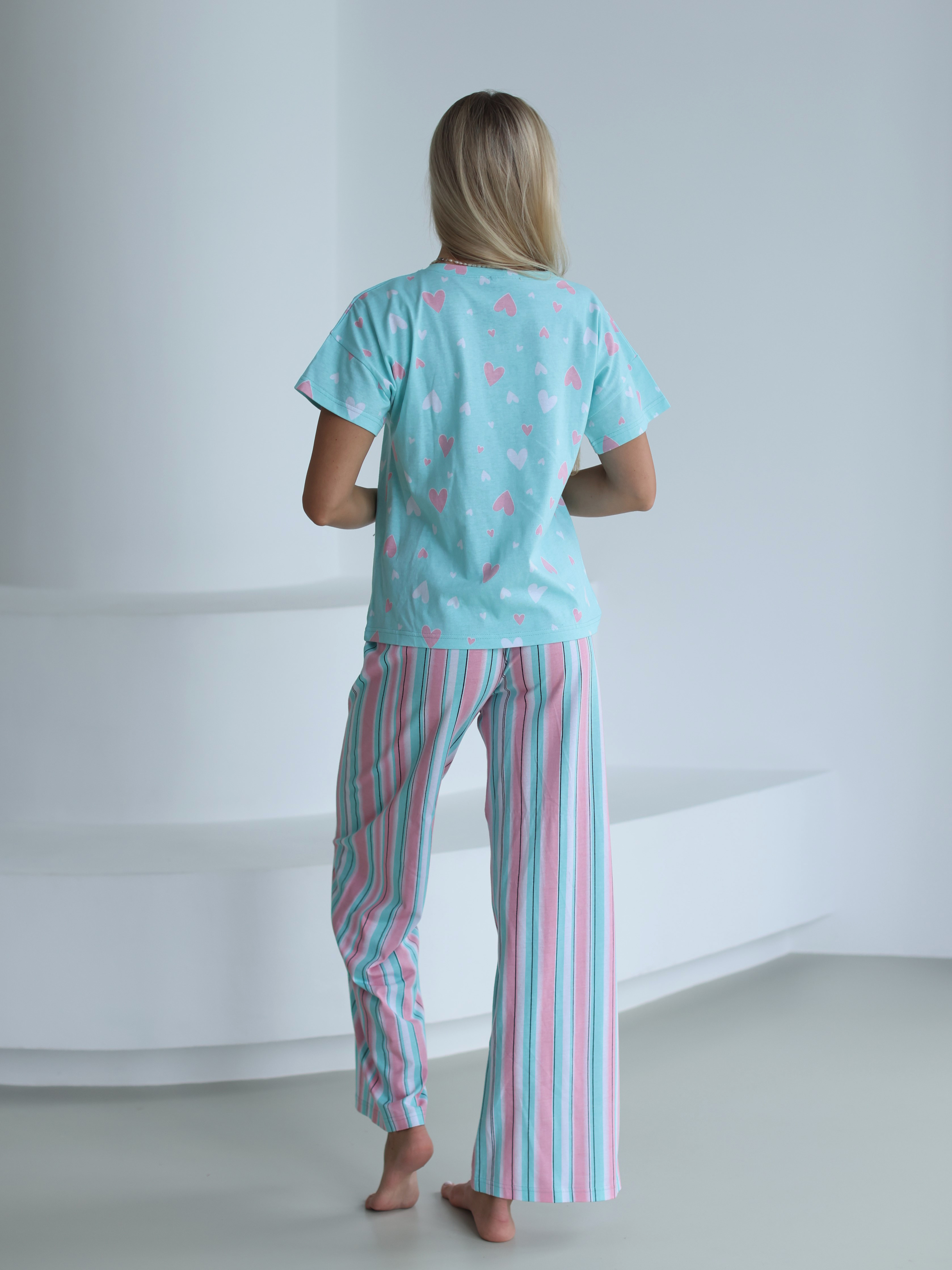 Пижама Агапэ 0540_аквамарин розовый - фото 7