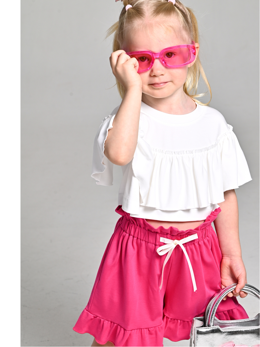 Костюм Artcher Костюм003Бело-розовый_с_шортами - фото 2