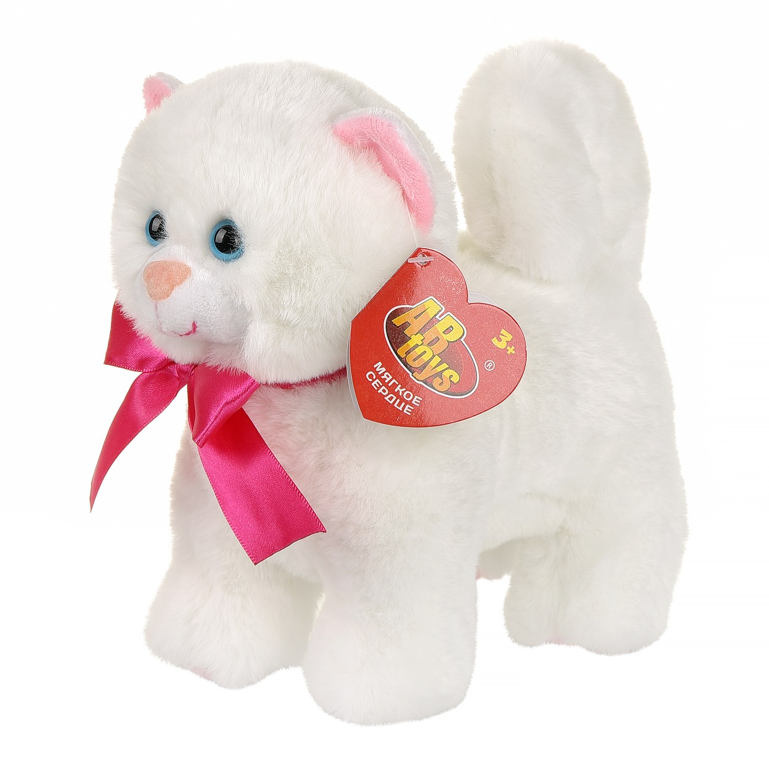 Мягкая игрушка Abtoys котик Мягкое сердце 22 см - фото 2