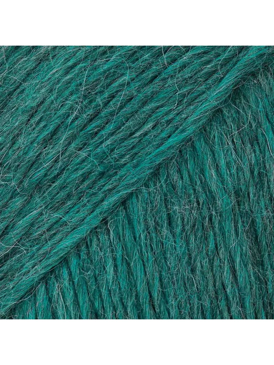 Пряжа ВЯЗЬ Альпа мягкая теплая с редким длинным ворсом 100 гр 320 м 3 мотка 03 зеленый - фото 7