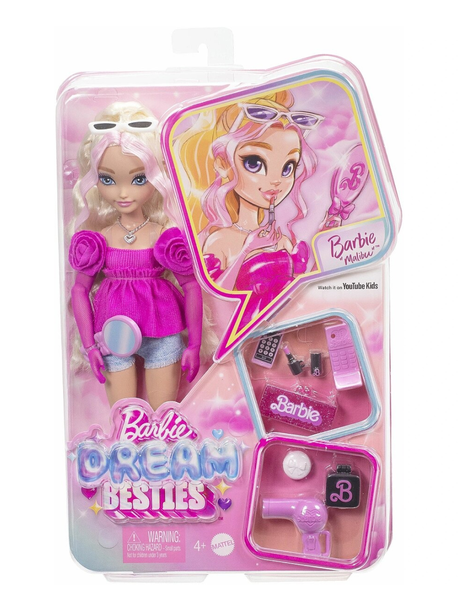 Кукла модельная Barbie Dream Besties HYC21 Малибу Барби высота 29 см HYC21 - фото 4