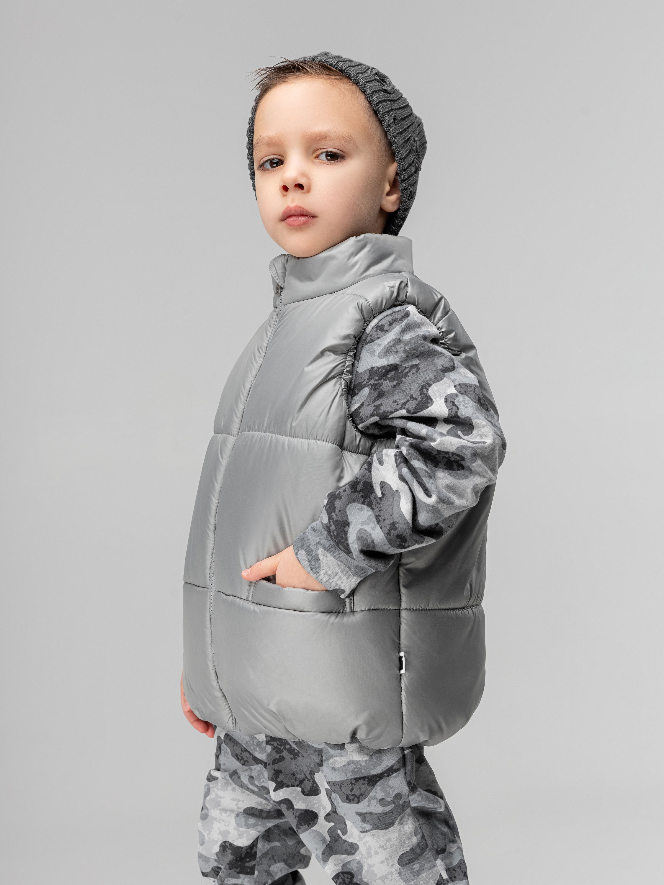 Жилет Bodo 14-56МU_серый - фото 7