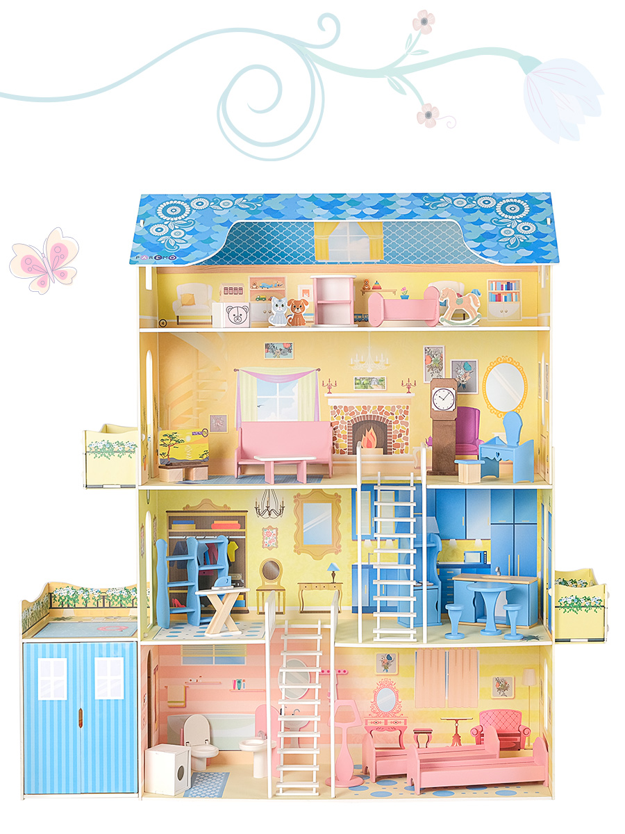 Домик для кукол PAREMO 135 см с мебелью PD316 - фото 11