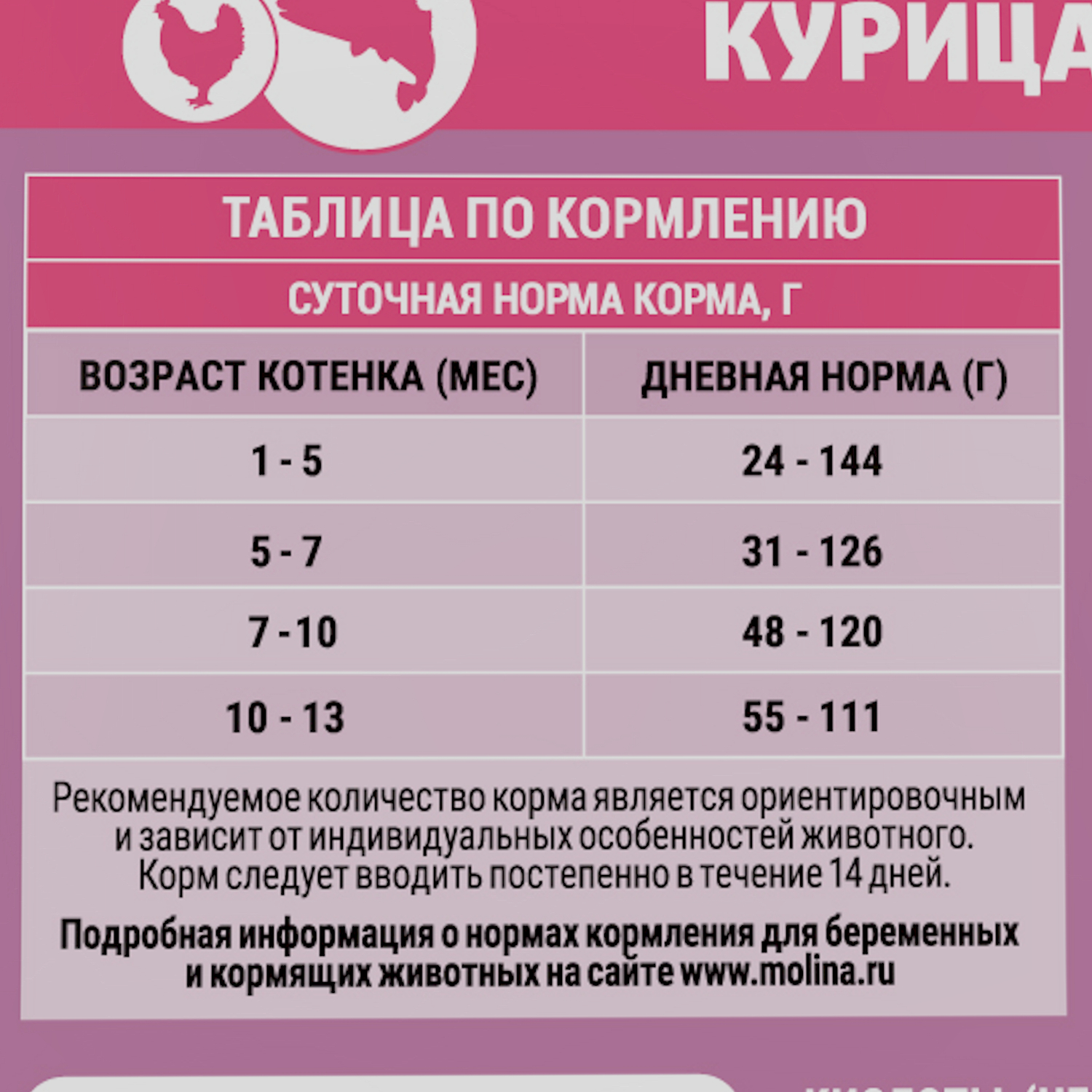 Корм для котят сухой Molina Cat kitten.Chicken with salmon с курицей и лососем 0.4кг - фото 7