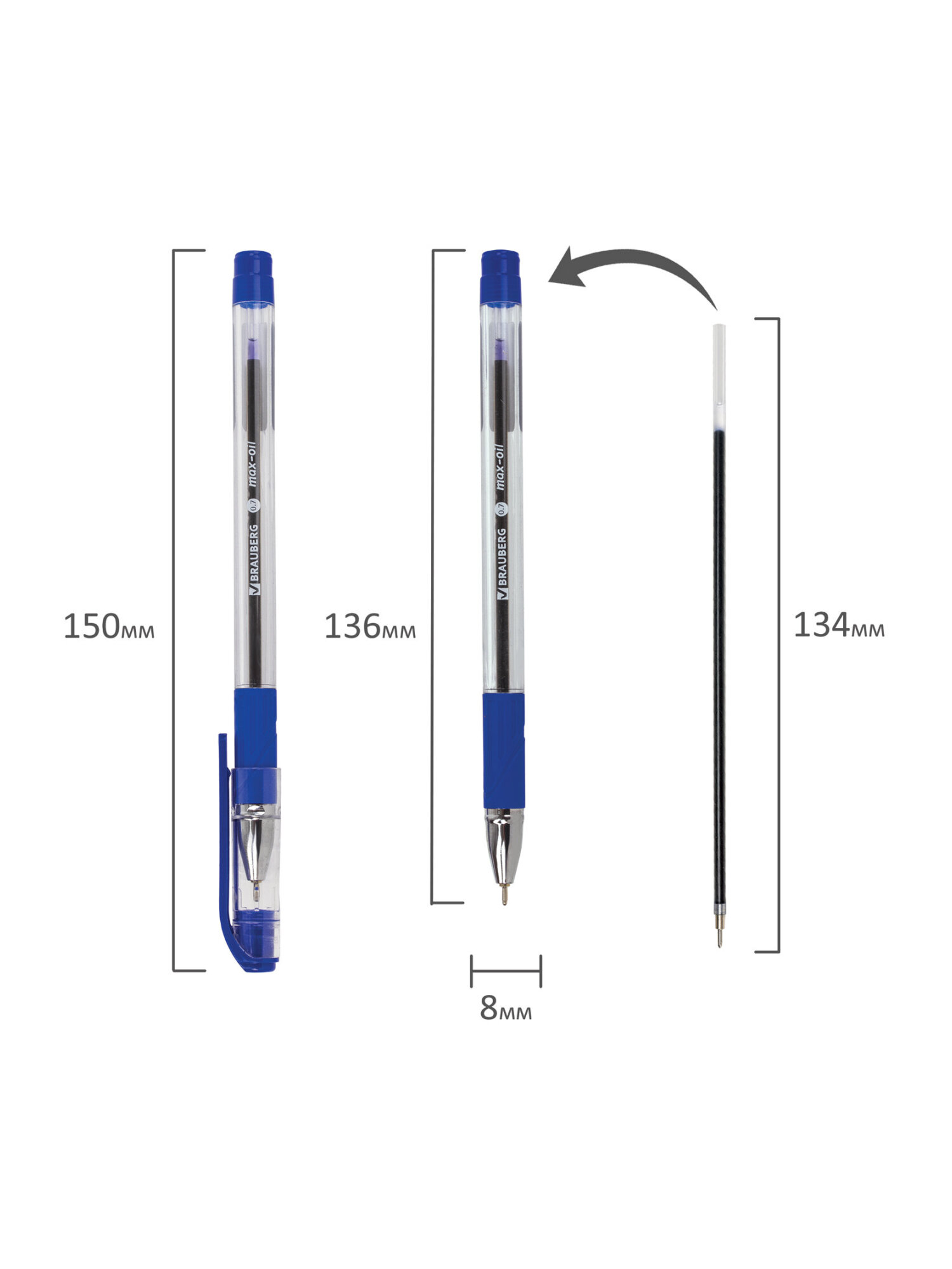 Ручка шариковая Brauberg 12 шт. - фото 13