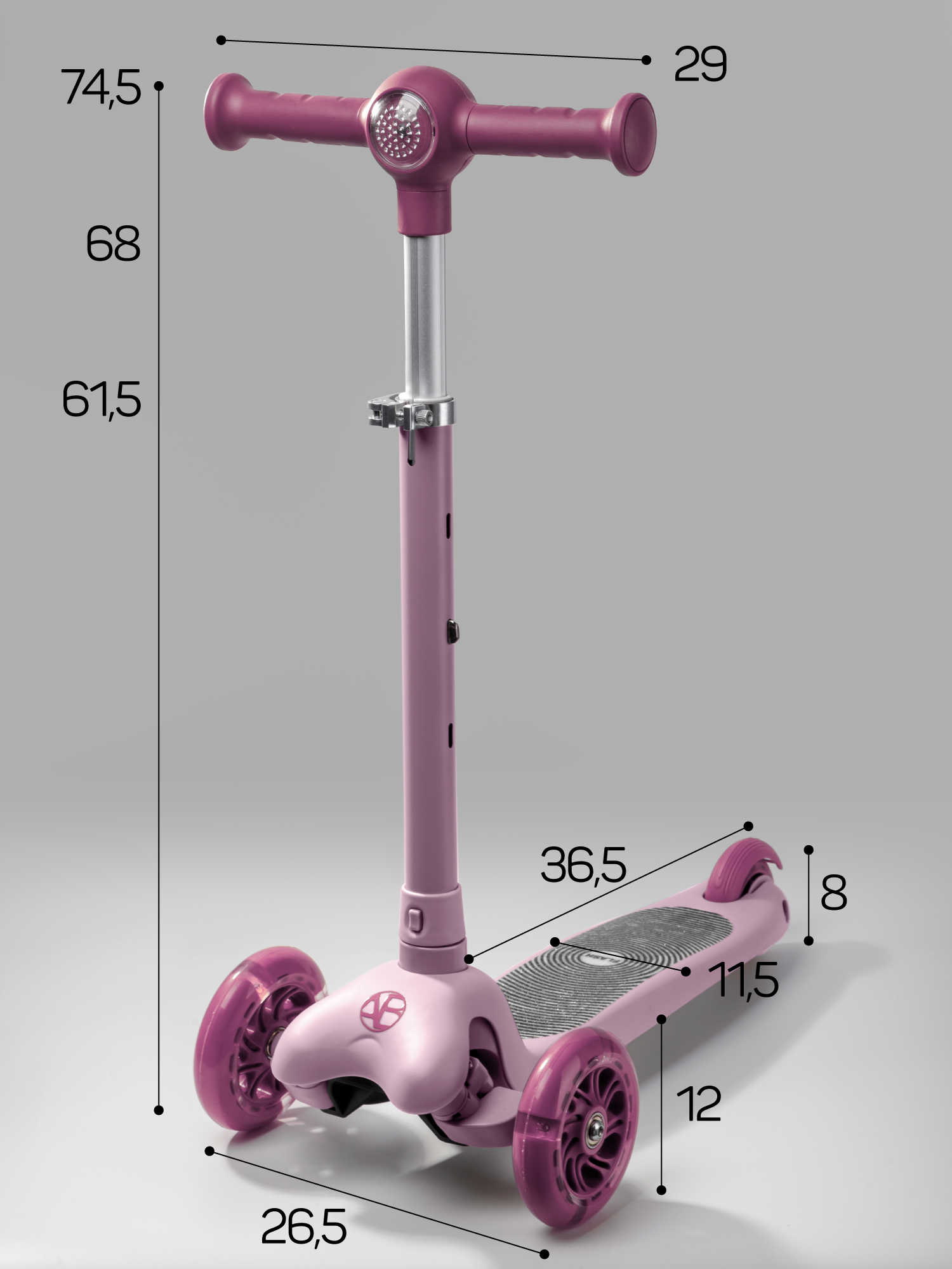 Самокат Amarobaby трехколесный - фото 17