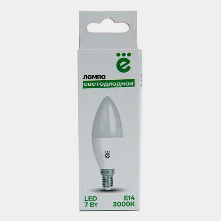 Лампочка ё Свеча LED-A60-7W-E14-3K